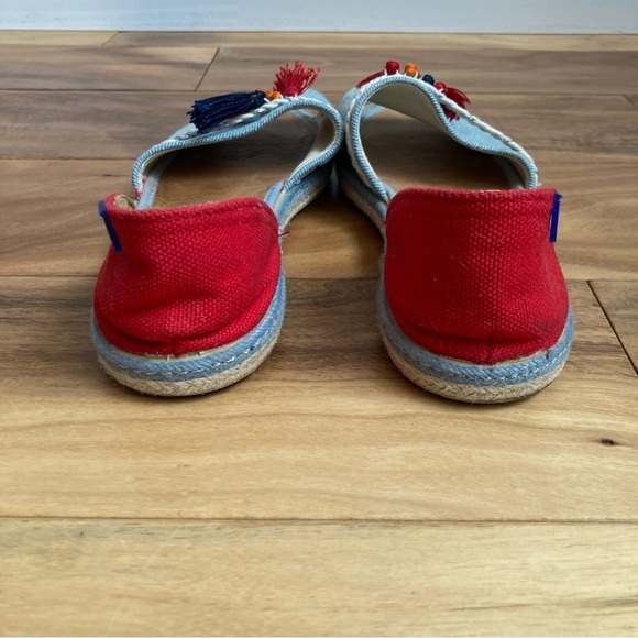 Eric Michael Espadrille Colorful Tassel Flats Sandals 37 - Picture 4 of 11